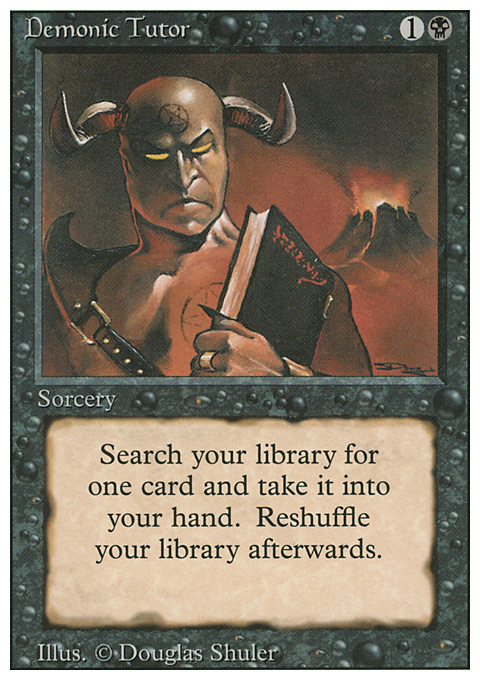 MTG Magic the Gathering Demonic Tutor (105/306) Revised
