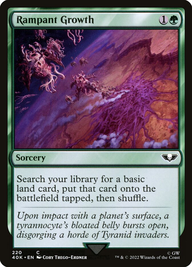 mtg cards like rampant growth MTG Magic the Gathering Rampant Growth (220/657) Warhammer 40,000 LP