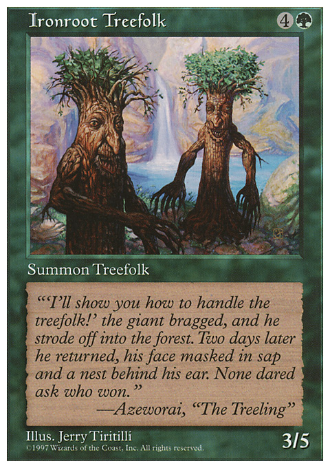 best treefolk cards mtg Ironroot Treefolk [30th Anniversary Edition]