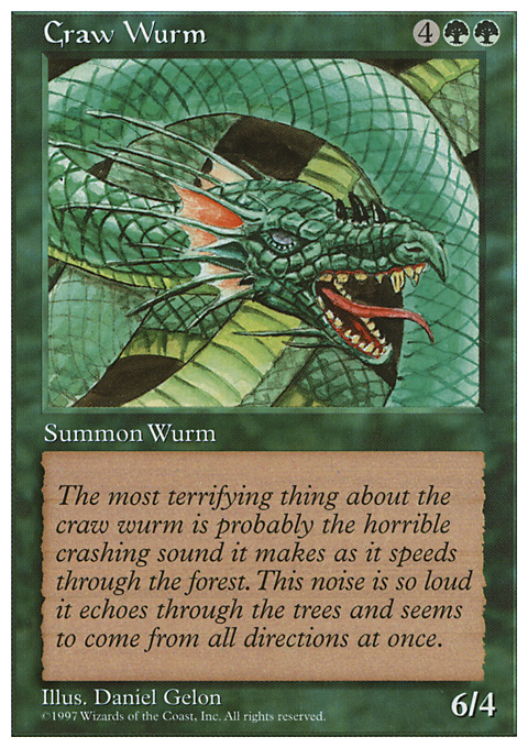 Magic the Gathering MTG Craw Wurm (286) Fifth Edition LP | eBay