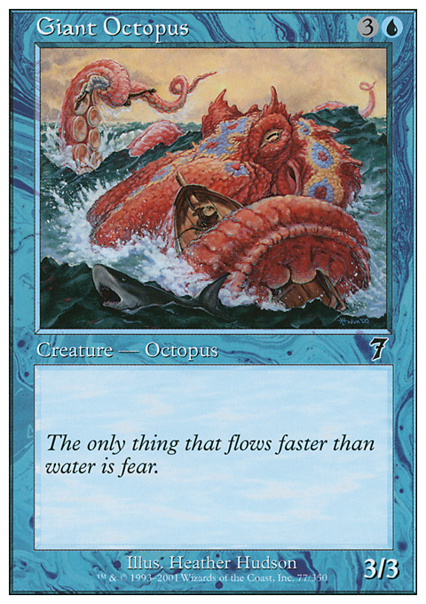 Magic the Gathering MTG Giant Octopus (77) Seventh Edition LP Magic the Gathering MTG Giant Octopus (77) Seventh Edition LP