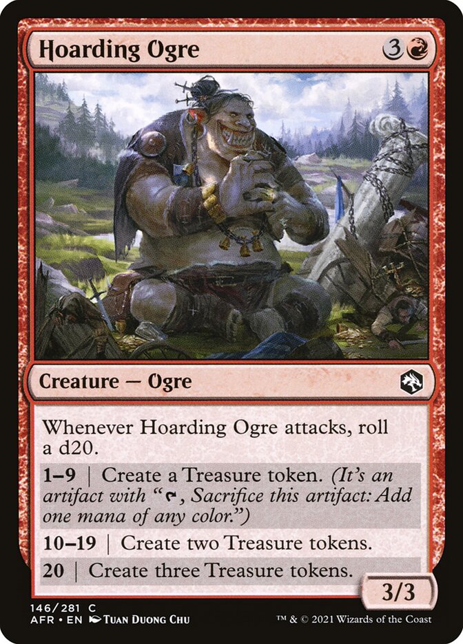 mtg ogre cards MTG Hoarding Ogre (146/424) Adventures in the Forgotten Realms LP
