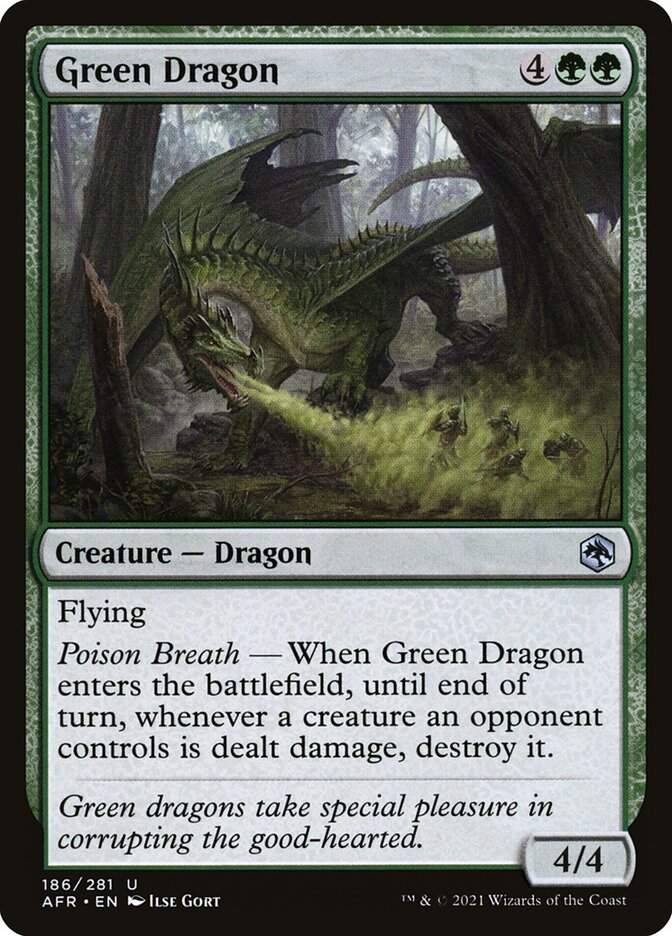 MTG Green Dragon (186/518) Adventures in the Forgotten Realms LP