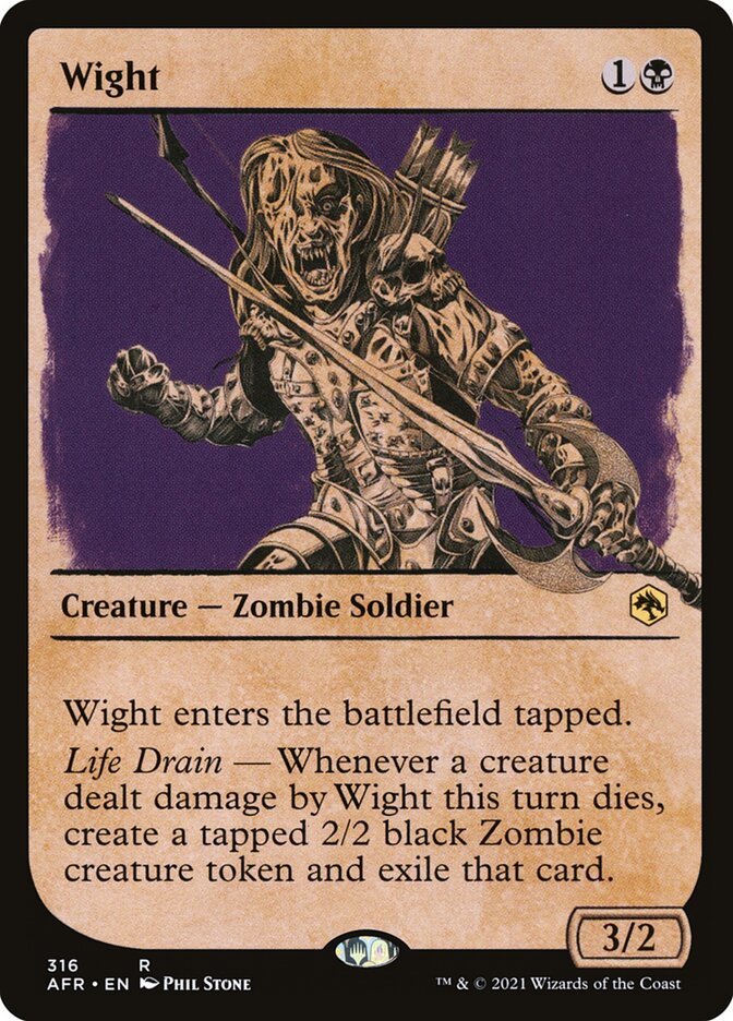 Magic the Gathering MTG Wight (316) Adventures in the Forgotten Realms NM