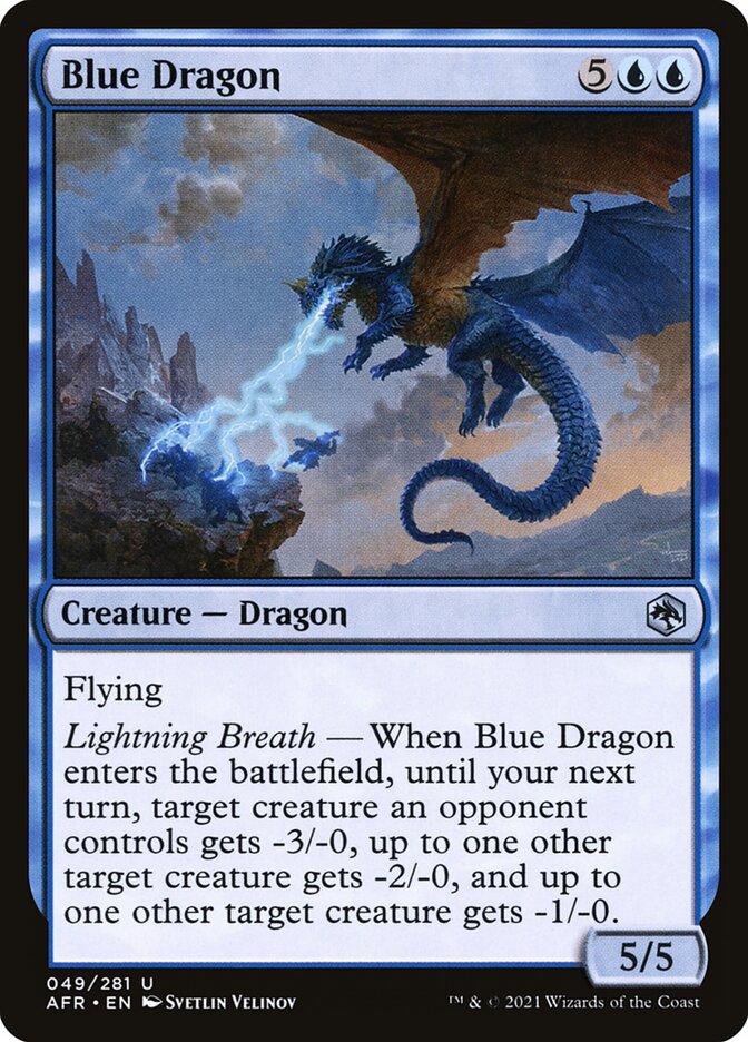 MTG Blue Dragon (49/518) Adventures in the Forgotten Realms LP | eBay
