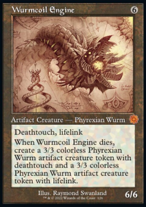 mtg ワームとぐろエンジン　Wurmcoil Eng foil 2枚セット 買取：《ワームとぐろエンジン/Wurmcoil Engine》[C14] 茶R