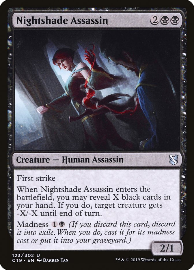 MTG Magic the Gathering Nightshade Assassin (123/355) Commander 2019 LP |  eBay