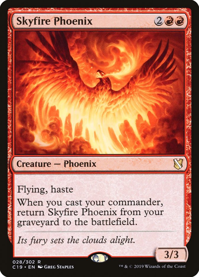 Magic the Gathering MTG Skyfire Phoenix (28) Commander 2019 LP