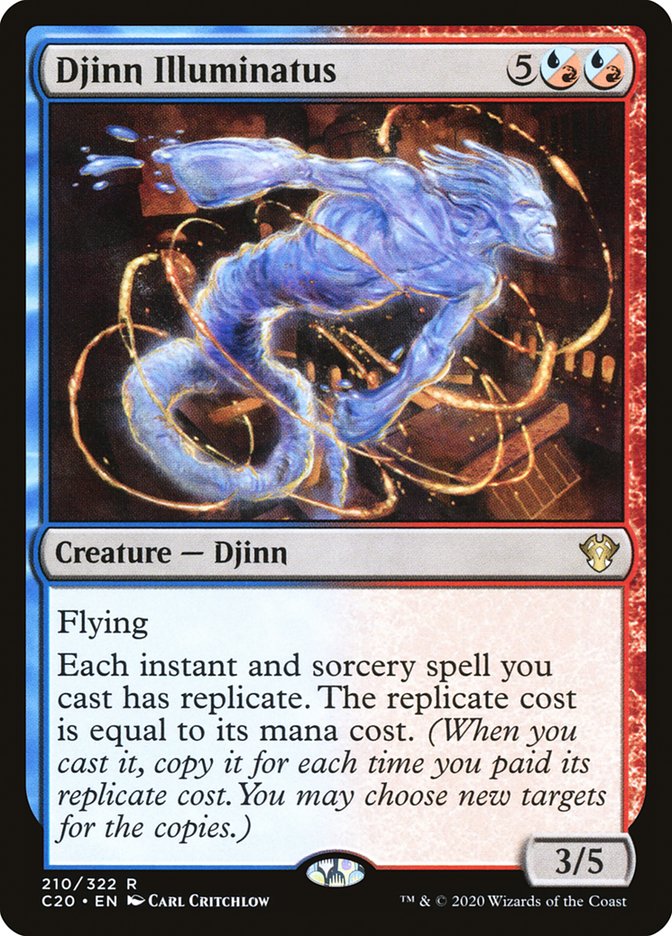 MTG Magic the Gathering Djinn Illuminatus (210/355) Commander 2020 NM