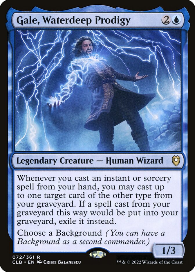 Gale, Waterdeep Prodigy (72/1023) Commander Legends Battle for Baldur's Gate LP Gale, Waterdeep Prodigy (72/1023) Commander Legends Battle for Baldur's Gate LP