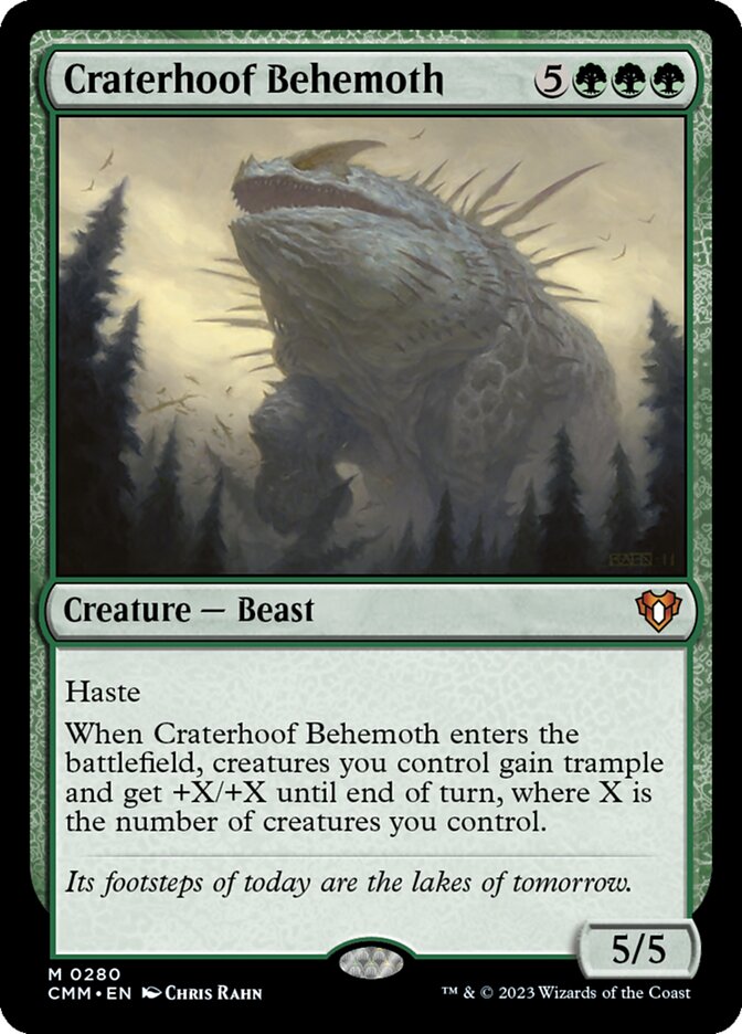 MTG Magic the Gathering Craterhoof Behemoth (280/1173) Commander Masters LP 