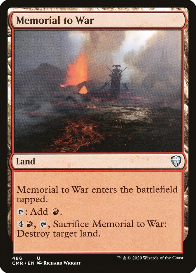 MTG Magic the Gathering Memorial to War (486/743) Commander