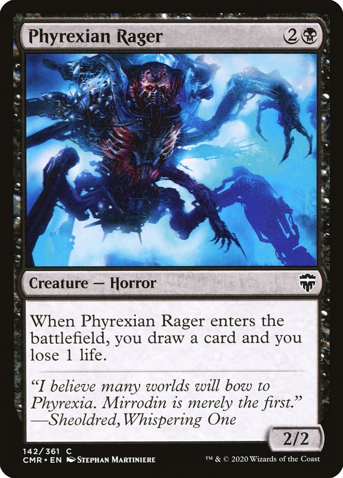 MTG Magic the Gathering Phyrexian Rager (142/794) Commander Legends NM