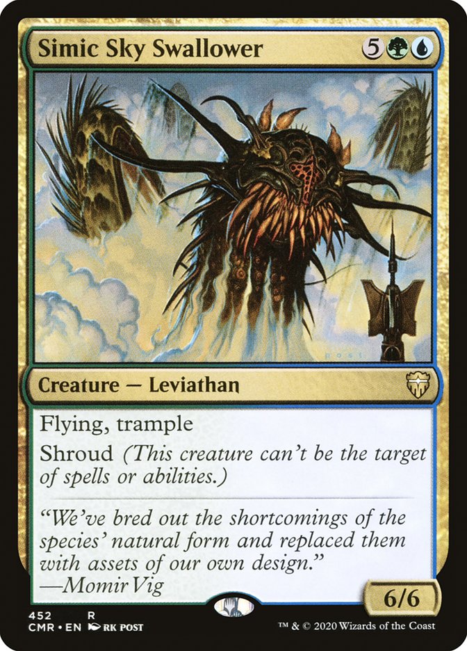 simic cards mtg Magic the Gathering MTG Simic Sky Swallower (452) Commander Legends NM