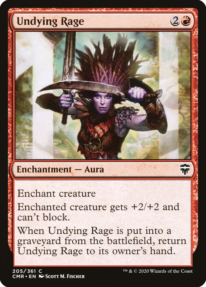 mtg cards with undying MTG Magic the Gathering Undying Rage (205/794) Commander Legends LP