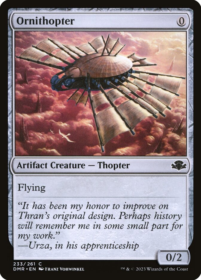 all 0 cost cards mtg Magic the Gathering Ornithopter (233/520) Dominaria Remastered LP NONLAND CARDS IN YOUR HAND