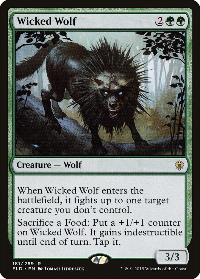 MTG Magic the Gathering Wicked Wolf (181/477) Throne of Eldraine NM | eBay