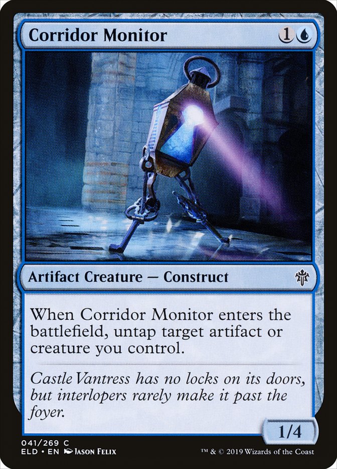untap creature cards mtg Magic the Gathering MTG Corridor Monitor (41) Throne of Eldraine LP