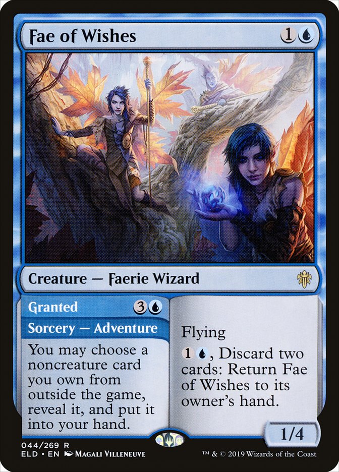 mtg card wish MtG Throne of Eldraine Rare Fae of Wishes // Granted #44