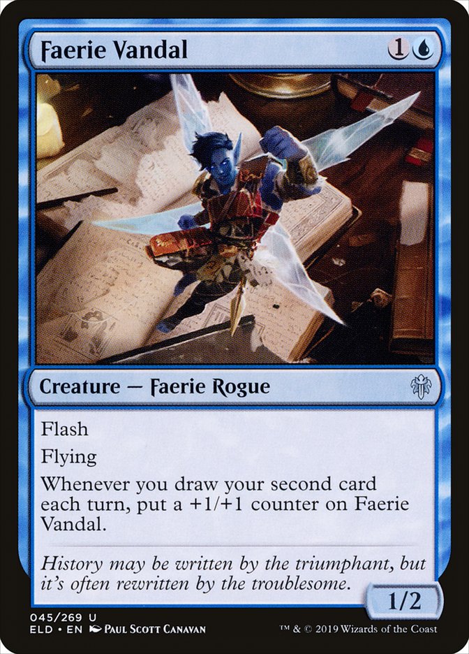 MTG Magic the Gathering Faerie Vandal (45/533) Throne of Eldraine NM | eBay