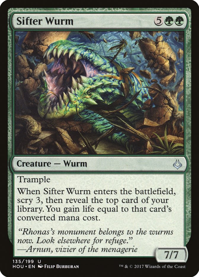 mtg wurm cards MTG Magic the Gathering Sifter Wurm (135/257) Hour of Devastation LP