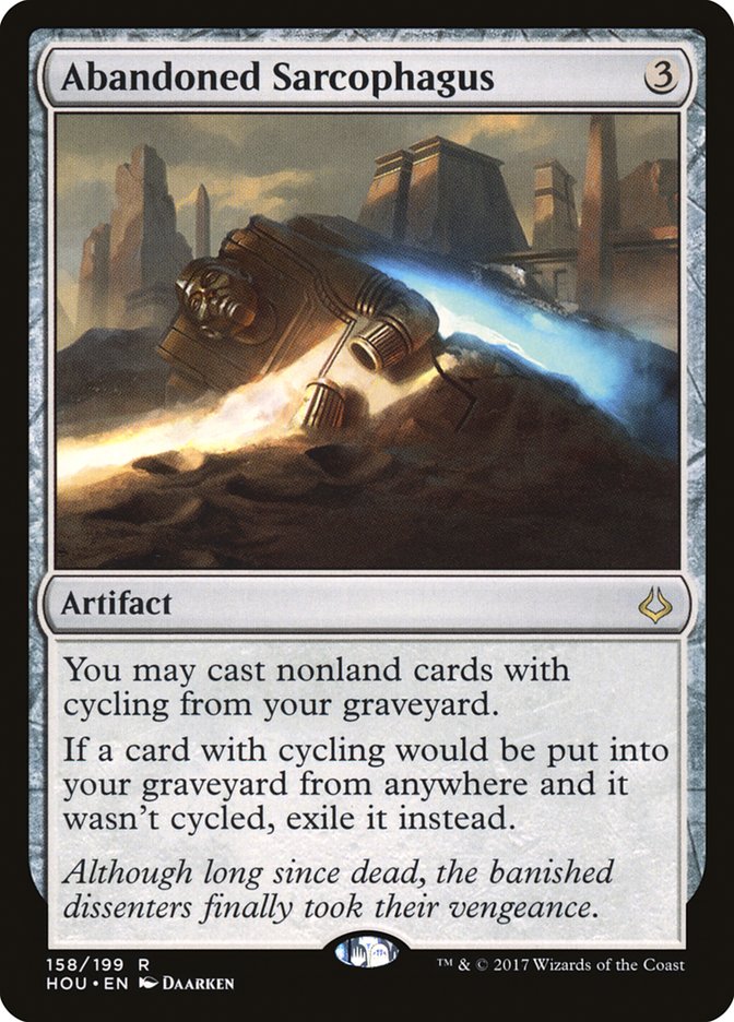 you may play cards from your graveyard mtg Magic the Gathering MTG Abandoned Sarcophagus (158) Hour of Devastation LP