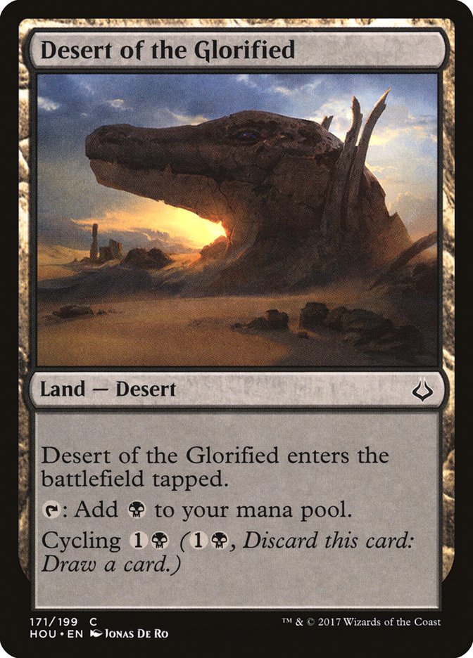 desert mtg card Proxy and Sticker set - (Desert) frontier mentor Desert's Due - Outlaws of