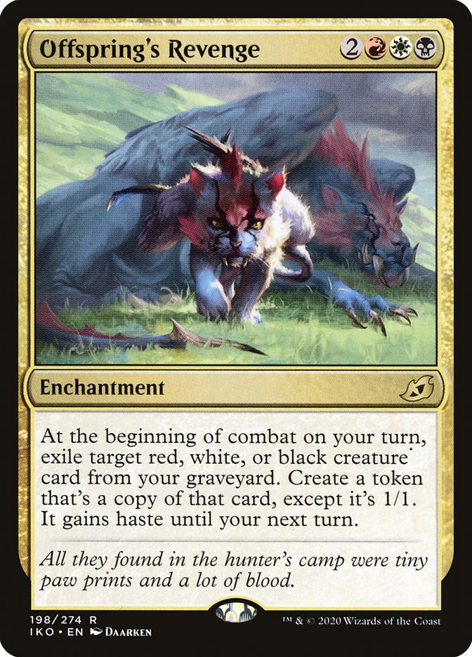 mtg offspring cards MTG Offspring's Revenge (198/434) Ikoria Lair of Behemoths MP