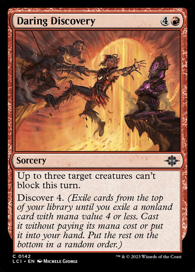 MtG The Lost Caverns of Ixalan Common Daring Discovery #142 MtG The Lost Caverns of Ixalan Common Daring Discovery #142