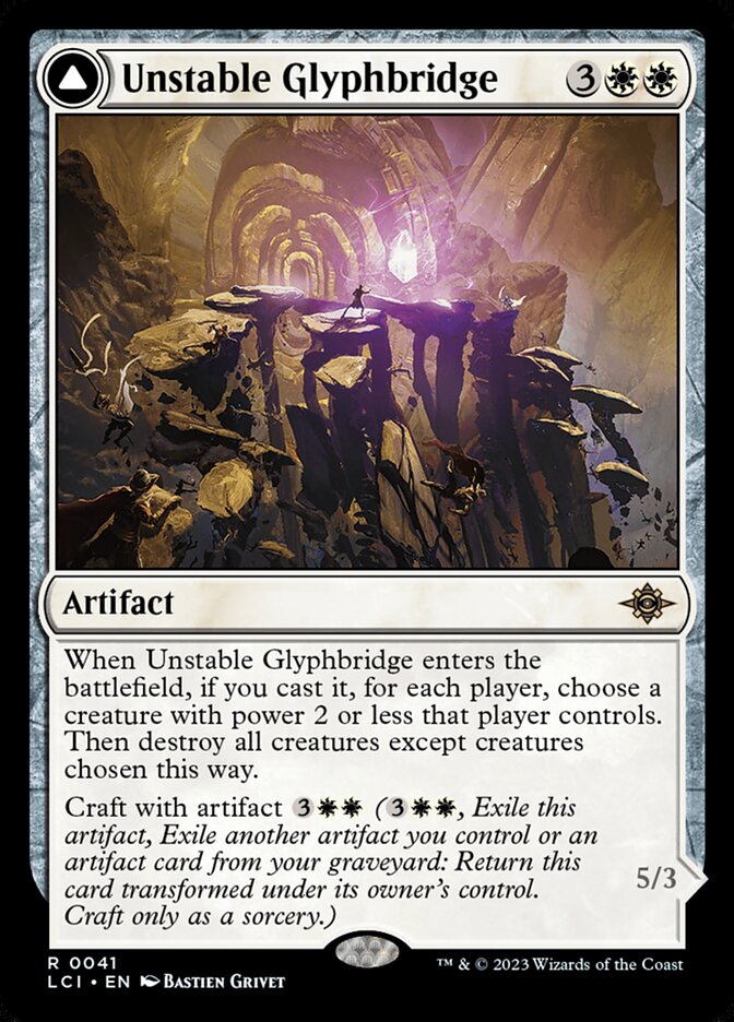 Magic The Gathering The Lost Caverns of Ixalan Rare Unstable Glyphbridge // Sandswirl Wanderglyph #41 Magic The Gathering The Lost Caverns of Ixalan Rare Unstable Glyphbridge // Sandswirl Wanderglyph #41