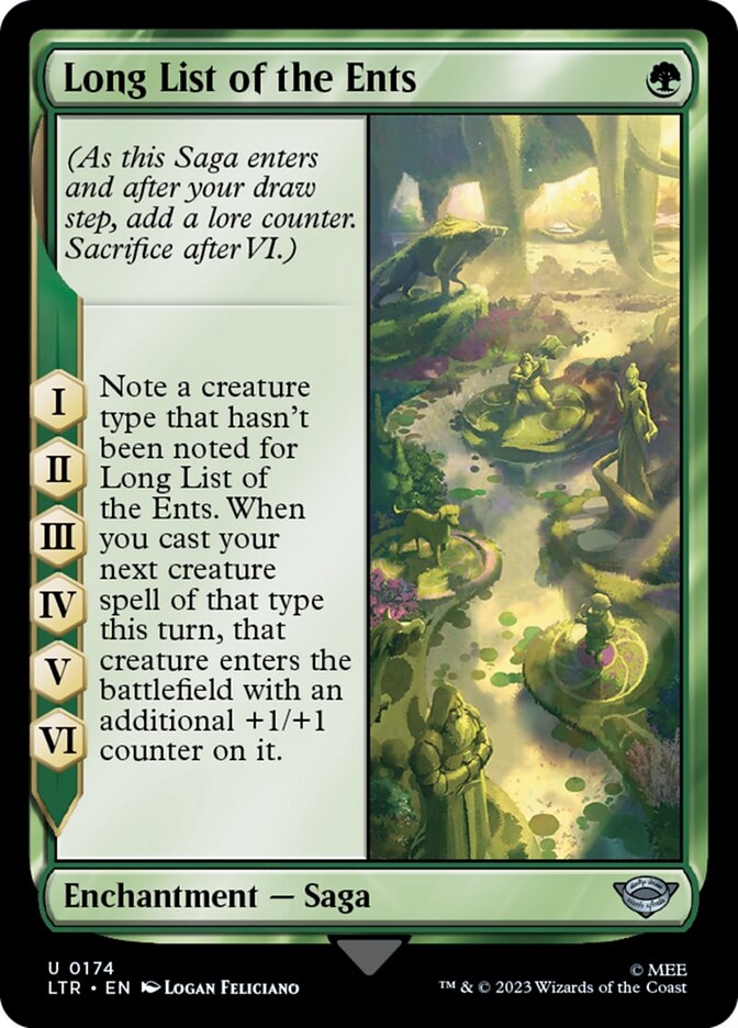 Magic the Gathering Lord of the Rings Tales of Middle-Earth Uncommon Long List of the Ents #174 Magic the Gathering Lord of the Rings Tales of Middle-Earth Uncommon Long List of the Ents #174