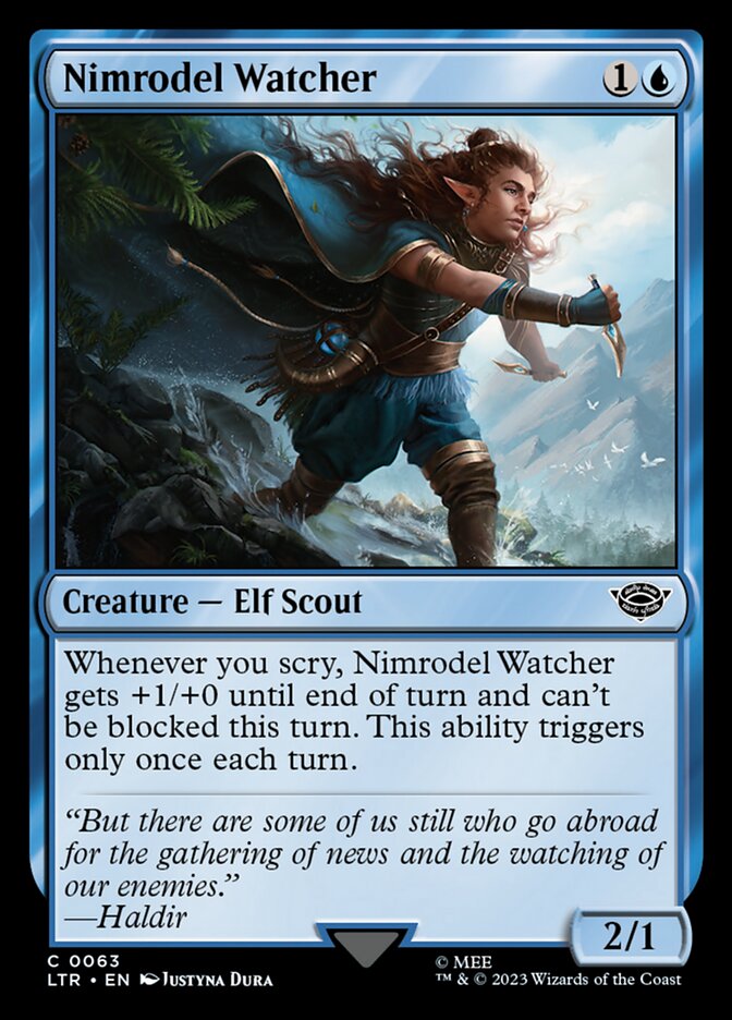 best scry cards mtg Nimrodel Watcher (63/479) The Lord of the Rings Tales of Middle-earth NM Magic the Gathering Adventures: Forecast