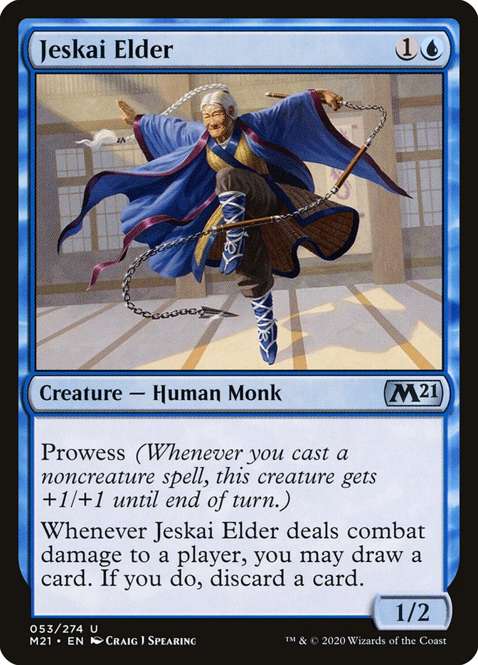 jeskai cards mtg MTG Magic the Gathering Jeskai Elder (53/470) Core Set 2021 NM