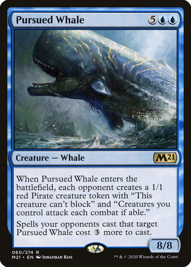 mtg whale cards Pursued - Foil - Prerelease Promo - Magic: The Gathering Singles  Core Sets  Core Set 2021 Extras The Gathering MTG Magic the Gathering Pursued