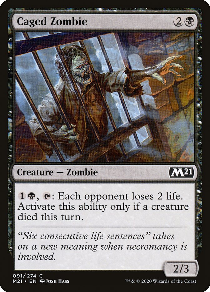 MTG Magic the Gathering Caged Zombie (91/470) Core Set 2021 NM | eBay MTG Magic the Gathering Caged Zombie (91/470) Core Set 2021 NM | eBay