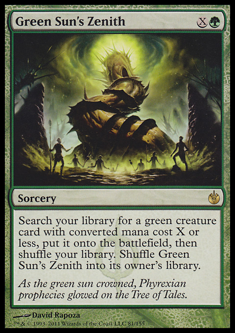 MTG Magic the Gathering Green Sun's Zenith (81/161) Mirrodin