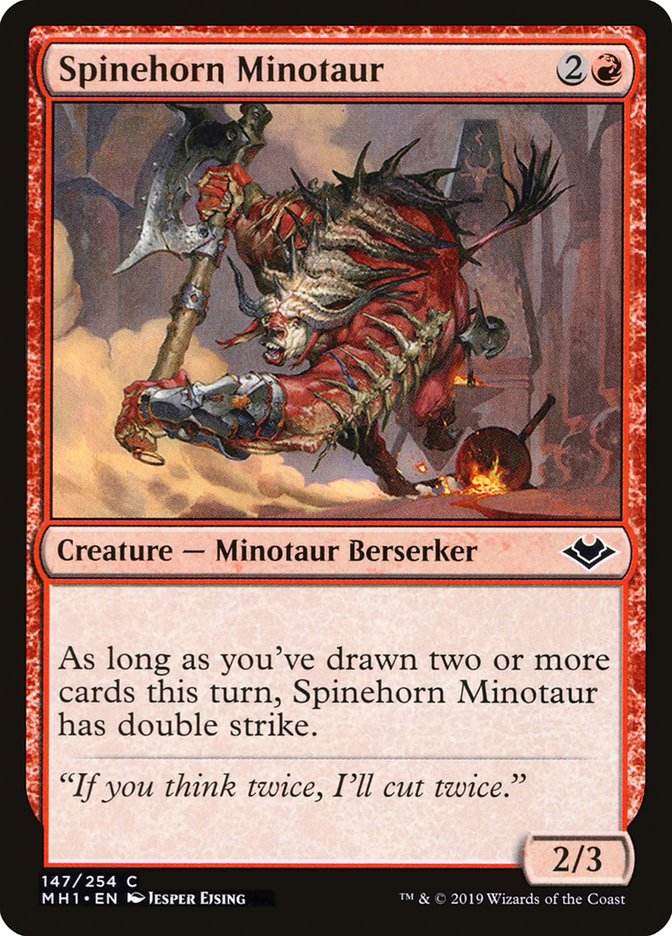 all minotaur cards mtg Magic the Gathering Spinehorn (147) Modern Horizons LP When you do Subtype: Minotaur, 113 cards |