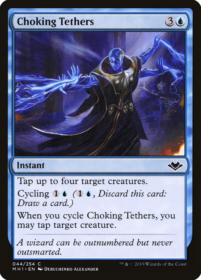 tap draw a card mtg MTG Magic the Gathering Choking Tethers (44/404) Modern Horizons NM