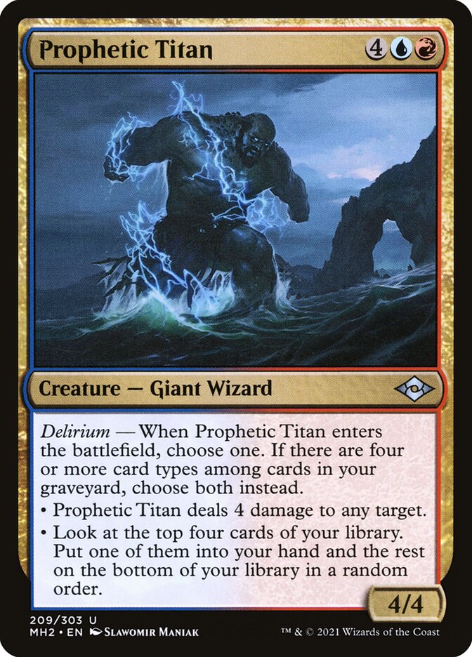card titan mtg Magic the Gathering MTG Prophetic Titan (209) Modern Horizons 2 NM