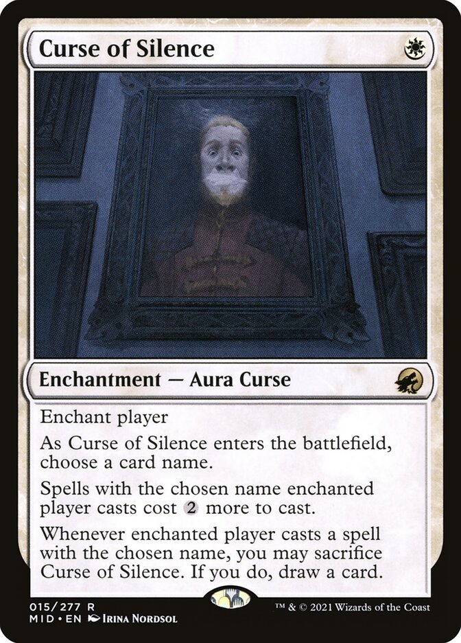 mtg cards like silence Magic the Gathering MTG Curse of Silence (15) Innistrad Midnight Hunt LP