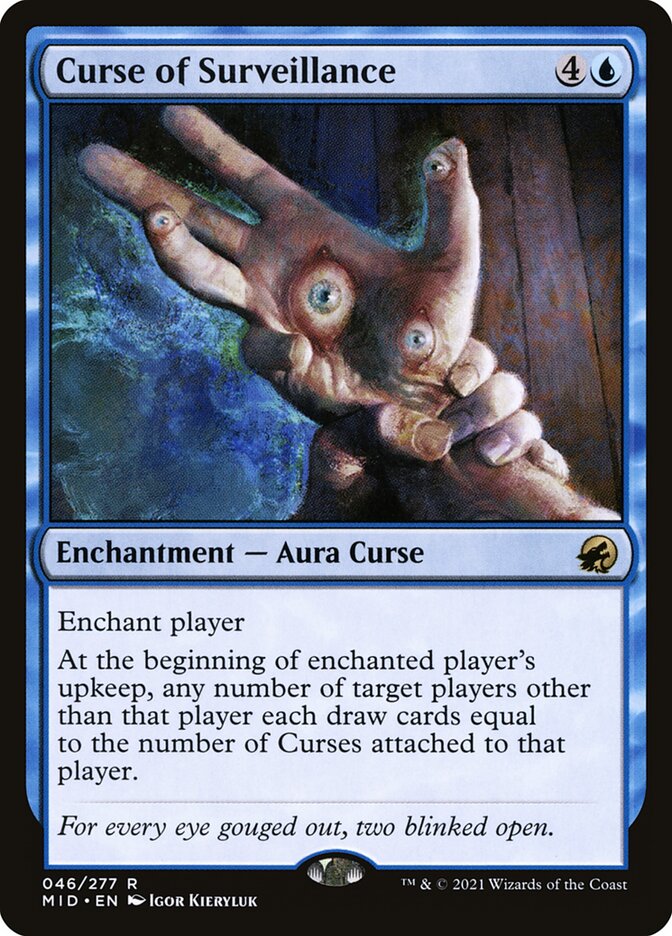 Magic the Gathering MTG Curse of Surveillance (46) Innistrad Midnight Hunt  NM