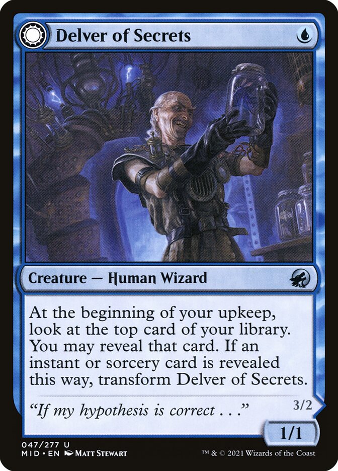 MTG Magic the Gathering Delver of Secrets (47/553) Innistrad