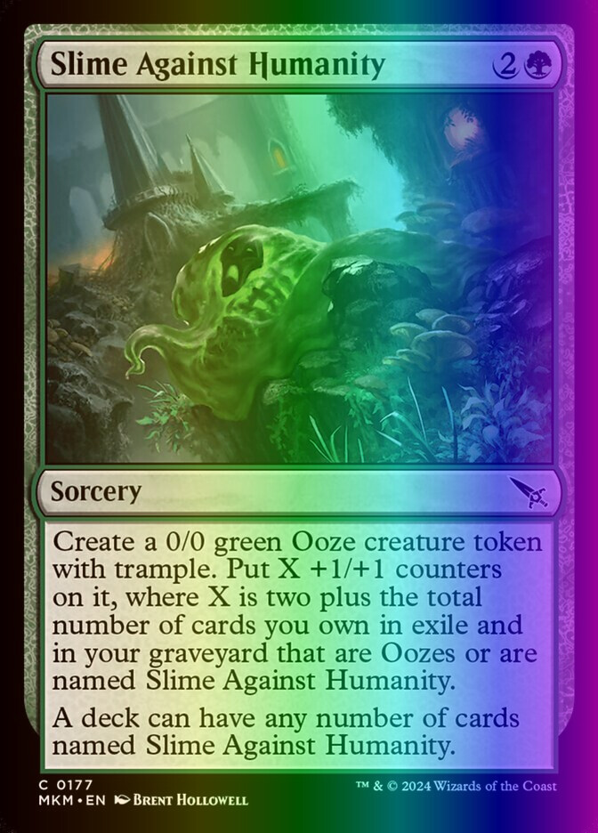 X4 Slime Against Humanity MKM MTG 177 COMMON M/NM 4x - Foto 9