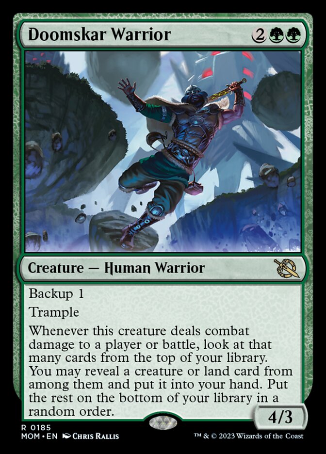 MTG Magic the Gathering Doomskar Warrior (185/481) March of the Machine NM 