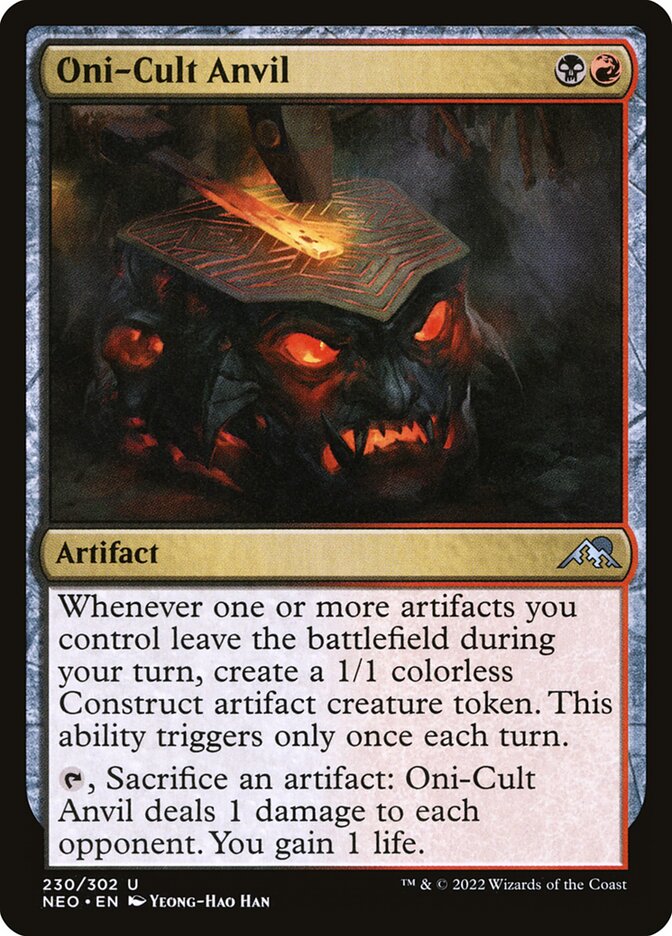 MTG Magic the Gathering Oni-Cult Anvil (230/606) Kamigawa Neon