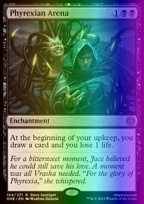 美品　foilファイレクシアの闘技場/Phyrexian Arena 4枚APC 日)【Foil】ファイレクシアの闘技場 / Phyrexian Arena【APC