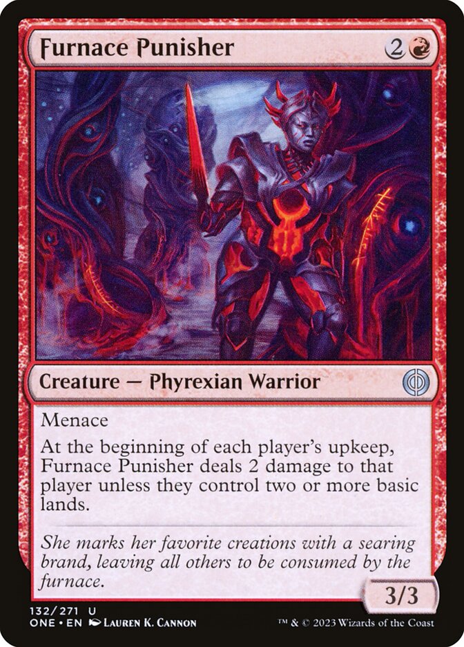 punisher cards mtg MTG Magic the Gathering Furnace Punisher (132/530) Phyrexia All Will Be One  LP