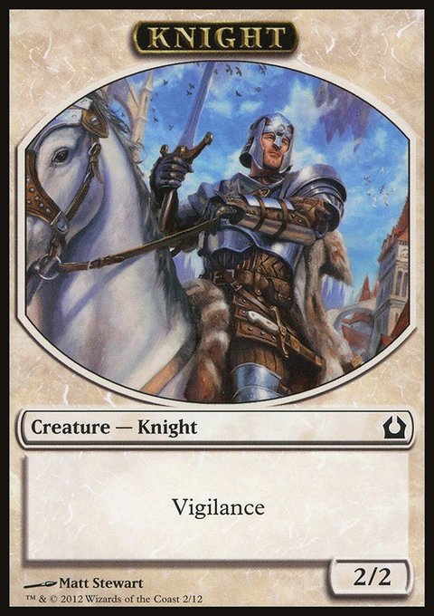 mtg cards that make knight tokens Knight Token (2/2 - Vigilance) by Irina Nordsol main image 1