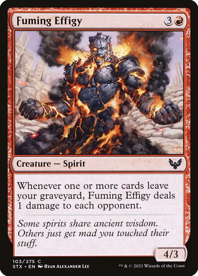 MTG Magic the Gathering Fuming Effigy (103/447) Strixhaven School