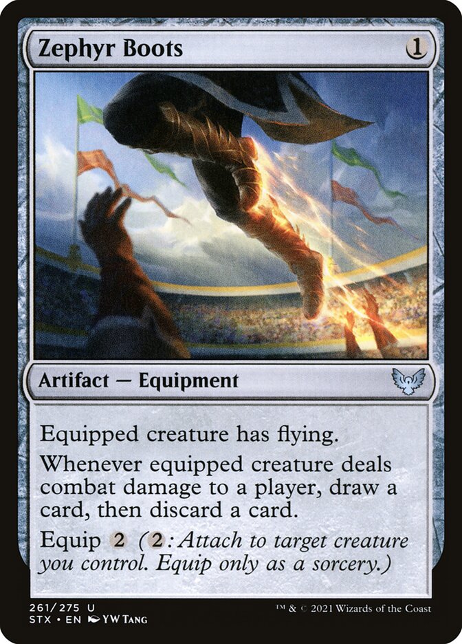 MTG Magic the Gathering Zephyr Boots (261/447) Strixhaven